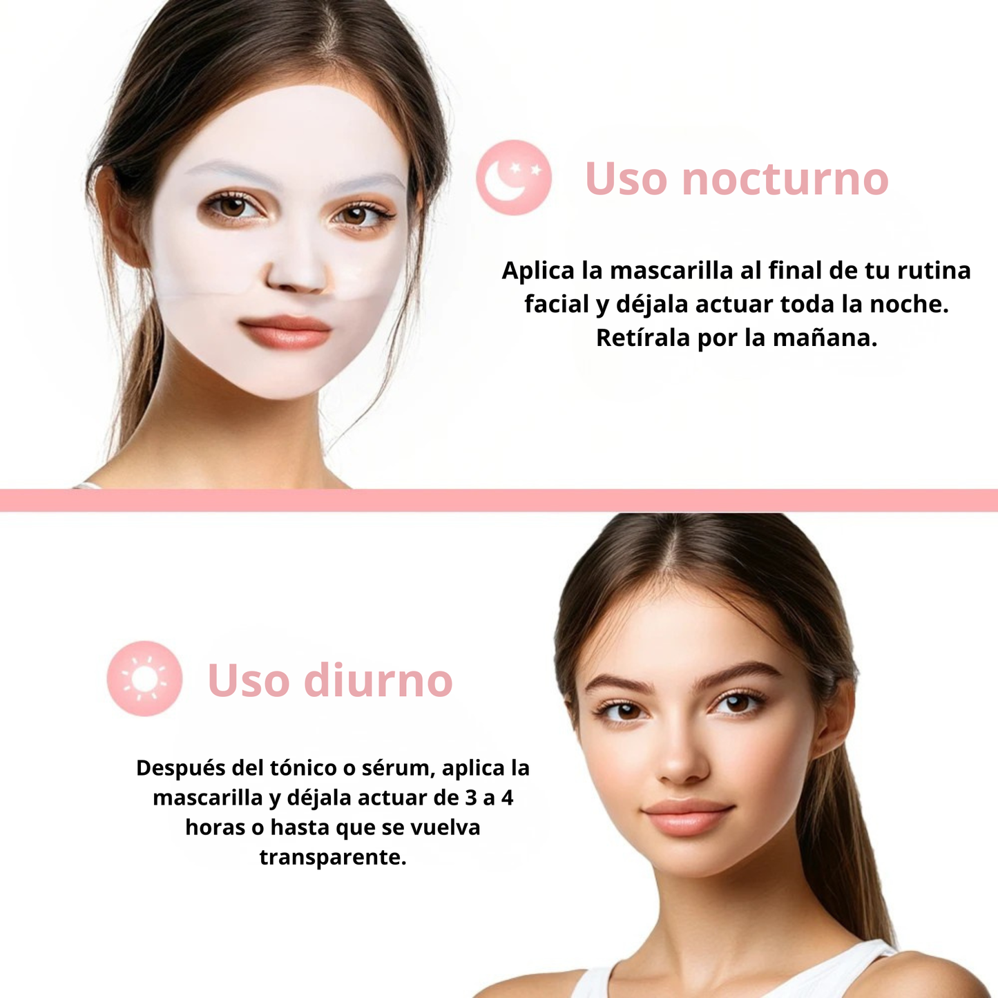 Mascarilla facial de biocolágeno hidratante y minimizadora de poros