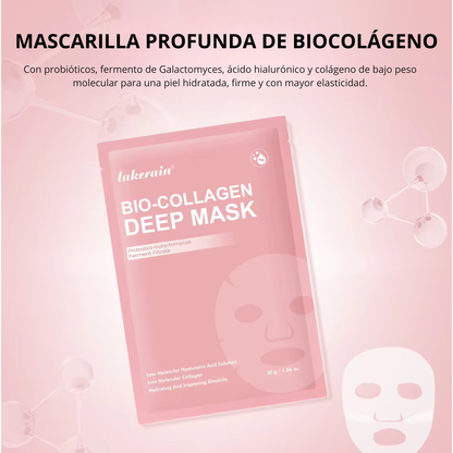 Mascarilla facial de biocolágeno hidratante y minimizadora de poros
